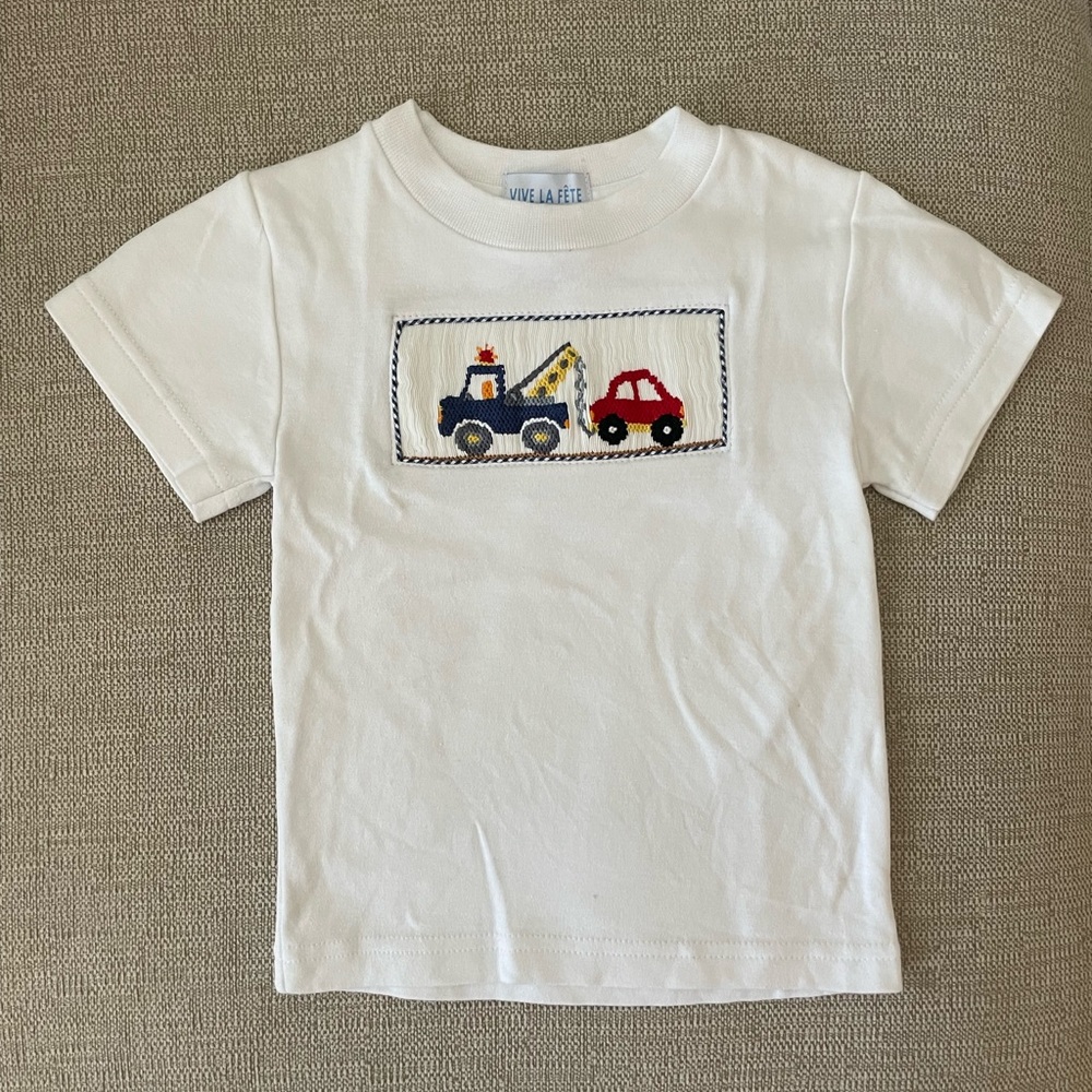Vive La Fete 12m smocked tshirt